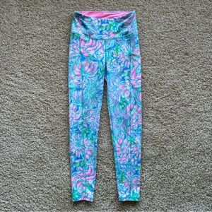 Lilly Pulitzer Luxletic Weekender High-Rise Floral Leggings Size Small